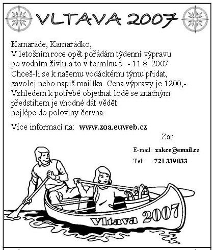 Vltava 2007 - zvadlo