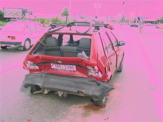 Fotky z autonehody