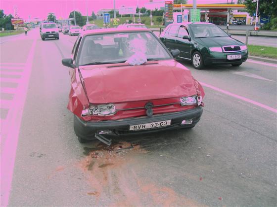 Fotky z autonehody