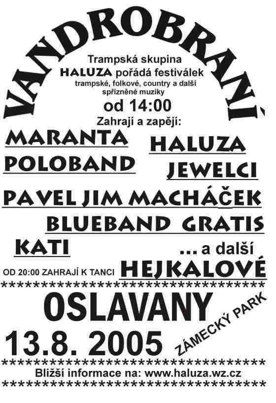 Plakát na Vandrobraní 2005