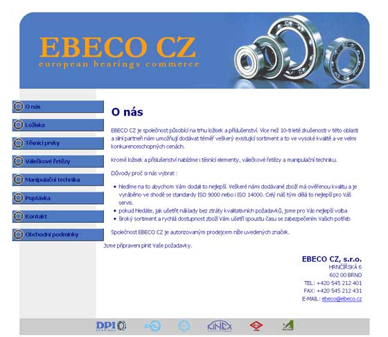 Nov web firmy EBECO